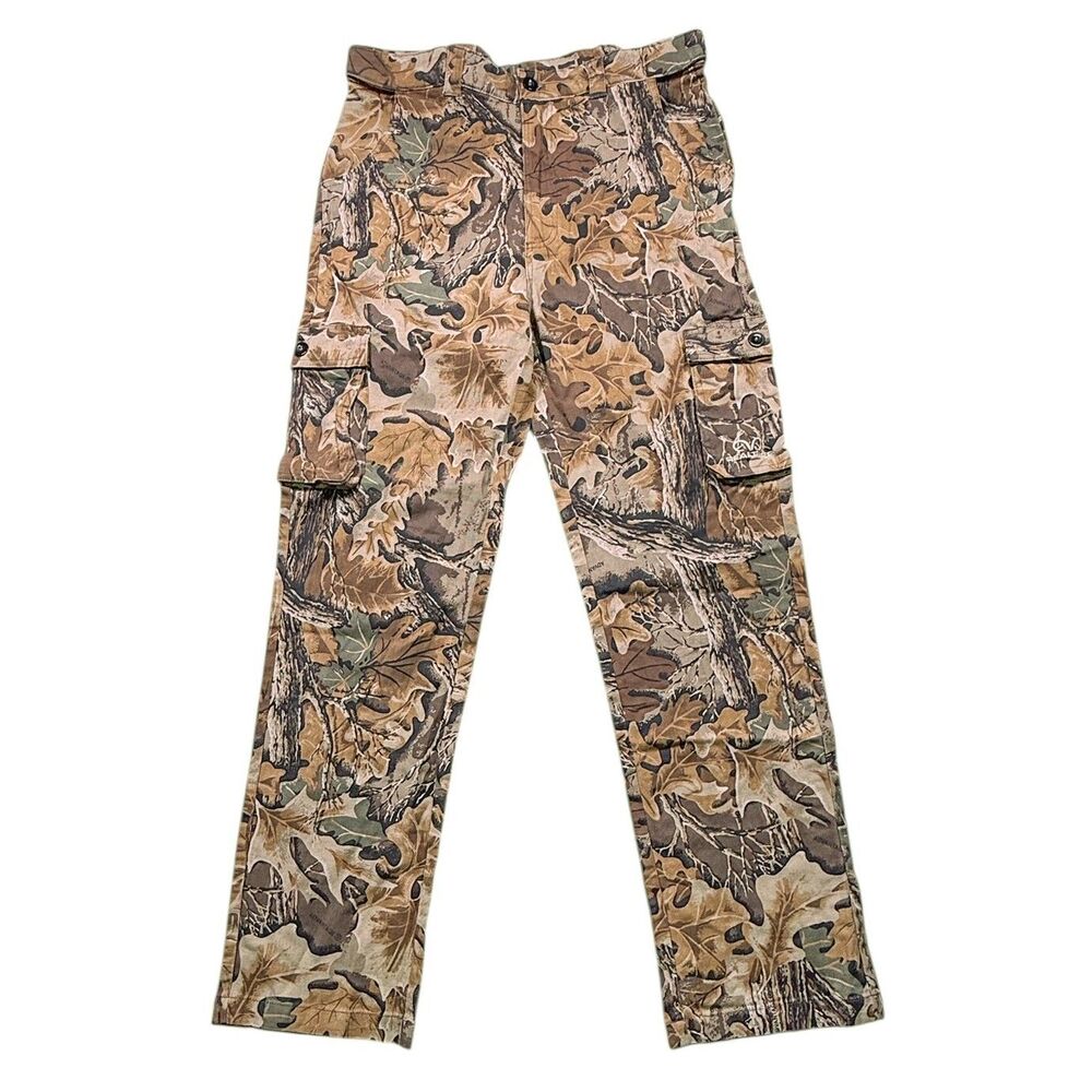 Realtree Advantage Camo Cargo Pants Mens Large 34x30 Hunting Stretch Cotton